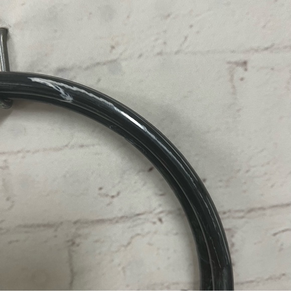 Vintage Macrame Handbag Purse Black Gray Bag Handmade Boho Round Handles MCM - Picture 13 of 13